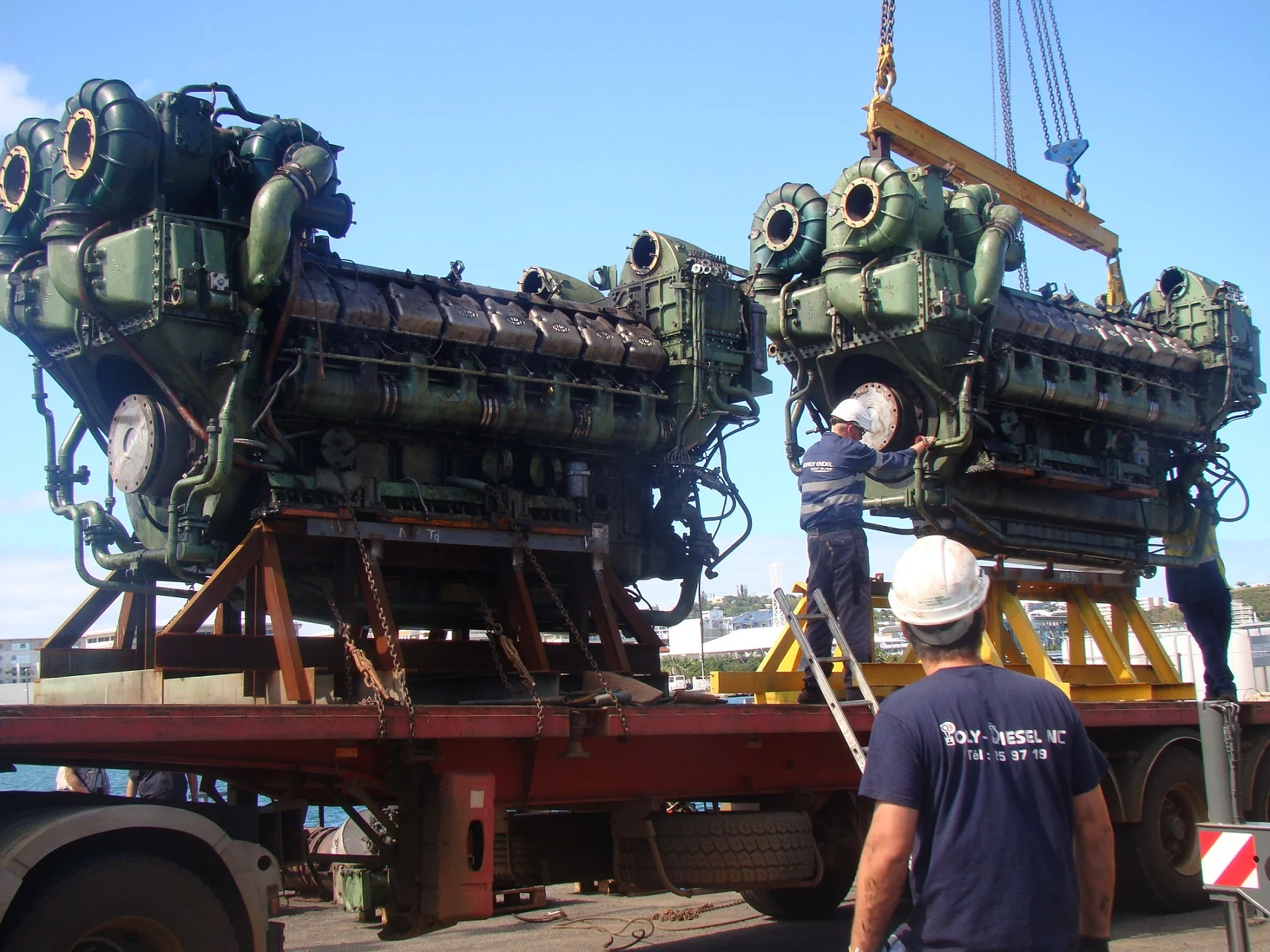 Les moteurs du patrouilleur La Glorieuse