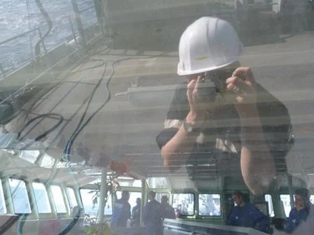 Mme Anne-Marie Guilleman, peintre à bord du PR « Meuse »