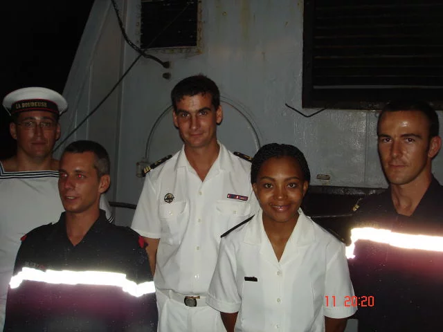 Des membres de l'équipage de la Boudeuse