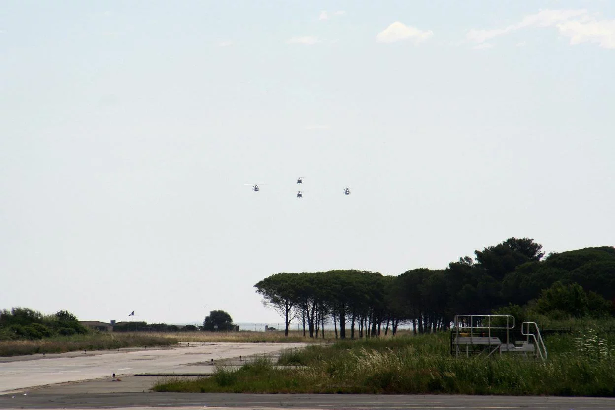 L'arrivée des hélicoptères