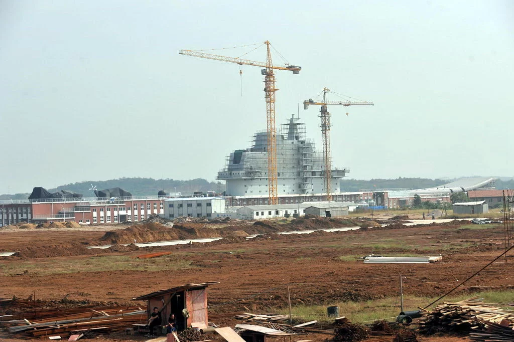 La maquette de porte-avions chinois