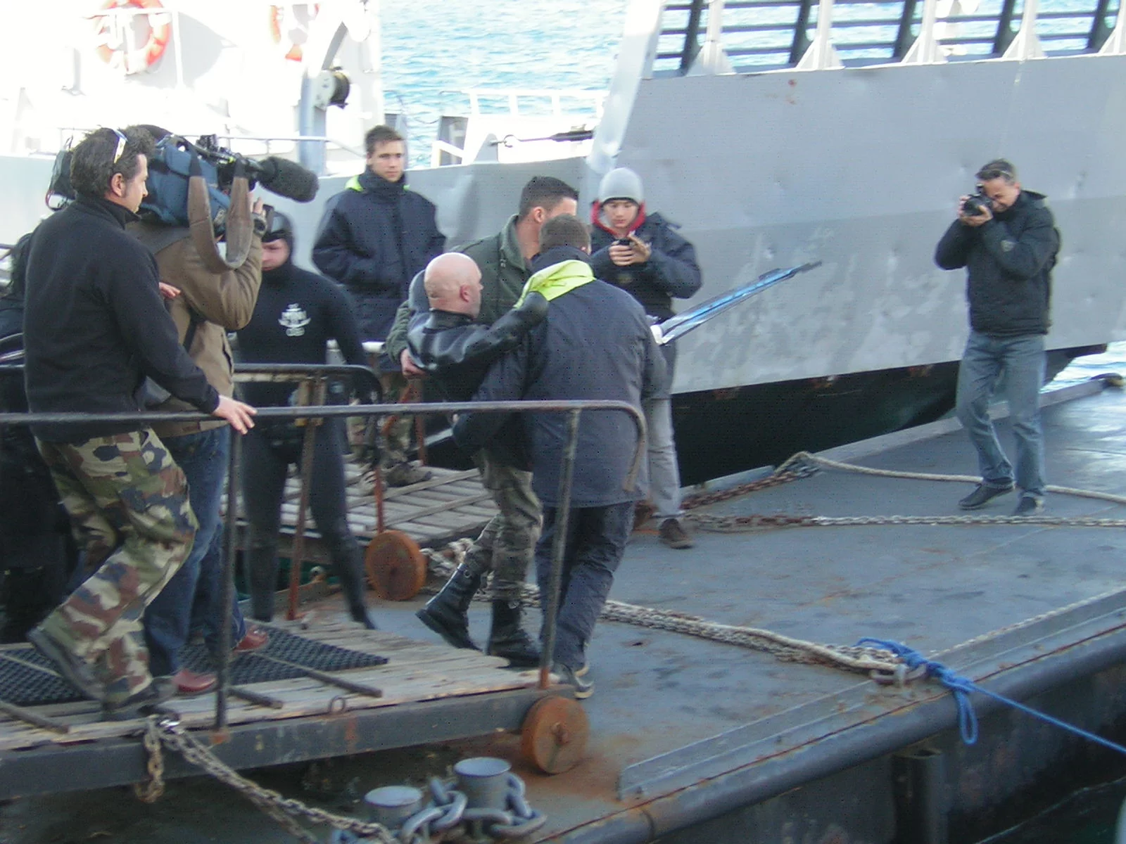 Philippe Croizon sur le ponton