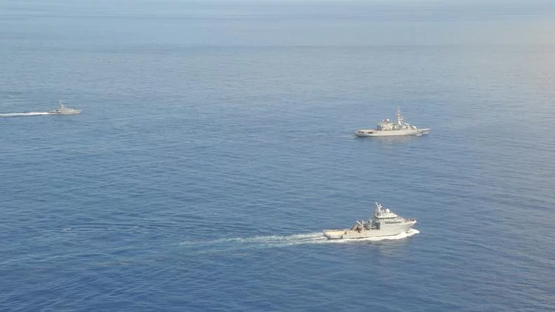 Les participants à l'exercice Lanmekol