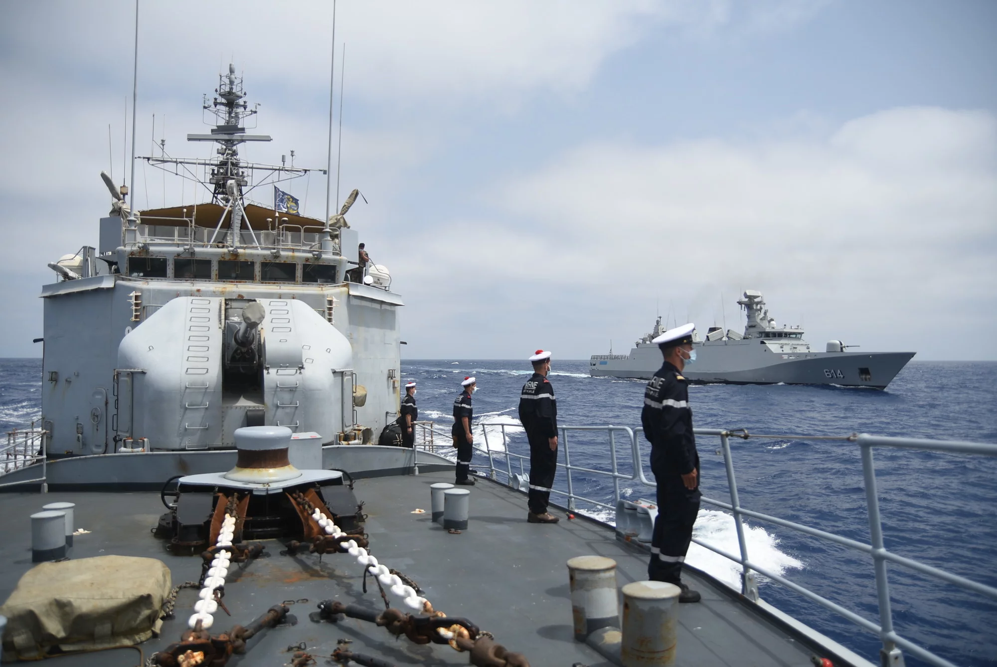 Le patrouilleur Commandant Ducuing et le patrouilleur marocain Sultan Moulay Ismail