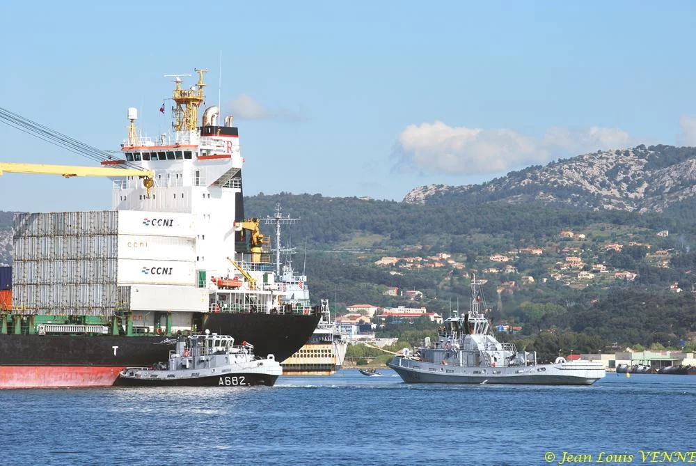 Arrivée à Toulon du porte-conteneurs Magallanes