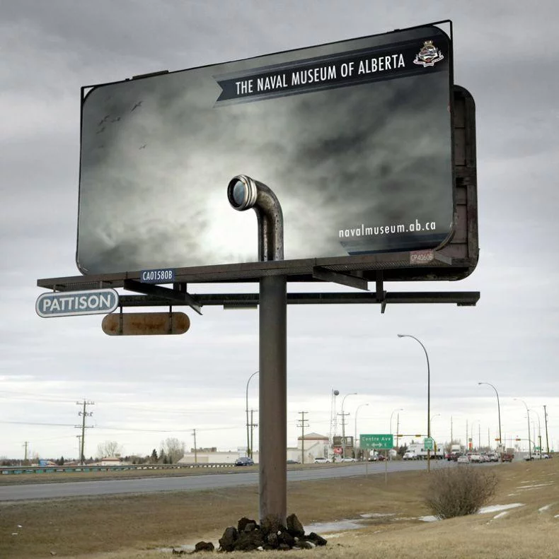 Publicité pour le musée naval d'Alberta