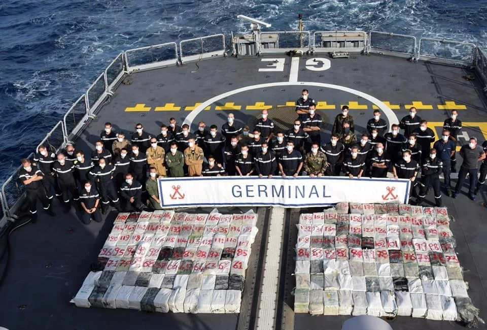 La frégate Germinal effectue une saisie record de cocaïne au large de la Barbade