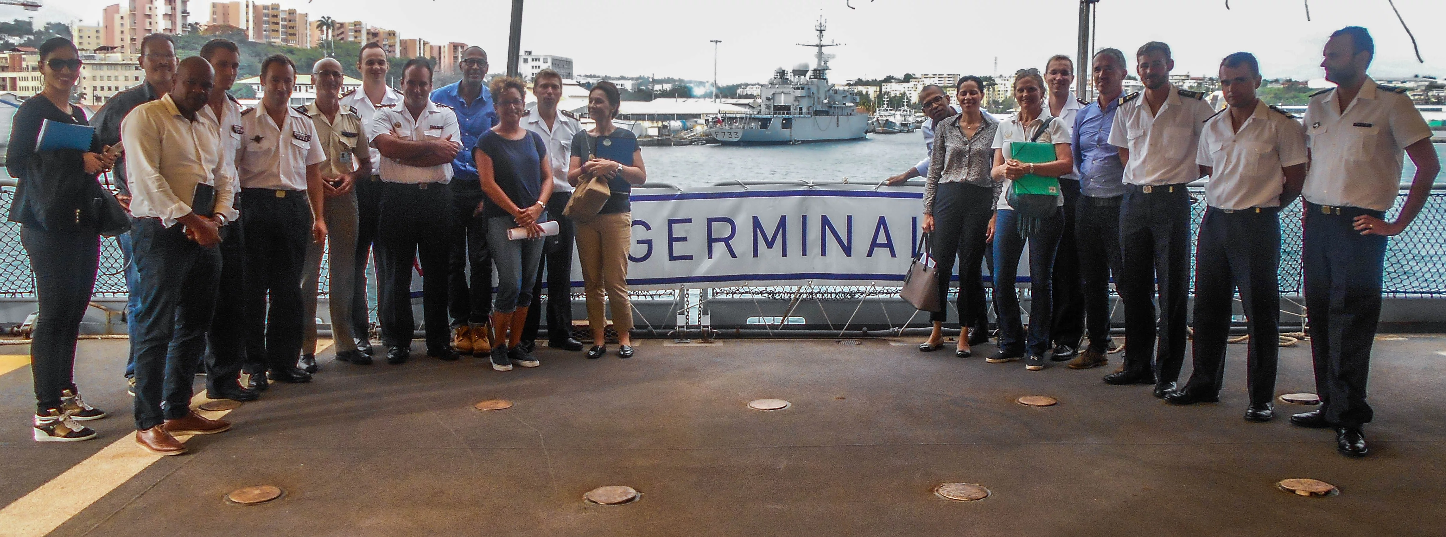 Premier embarquement pour HEC Caraïbes à bordd de la frégate Germinal 