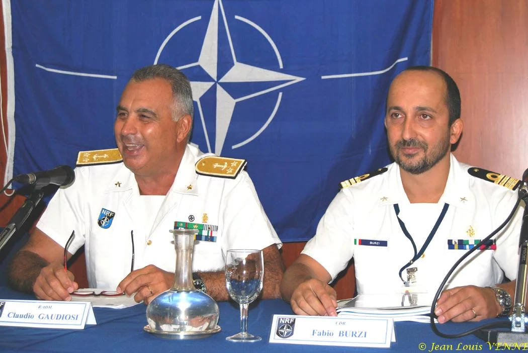 Conférence de presse du contre-amiral Gaudiosi