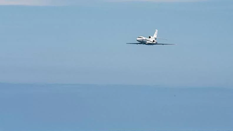 Un avion de surveillance maritime Falcon 50 Marine de la Flottille 24F