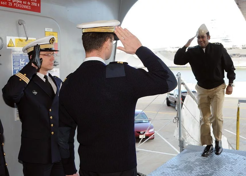 Arrivée du vice-amiral Williams