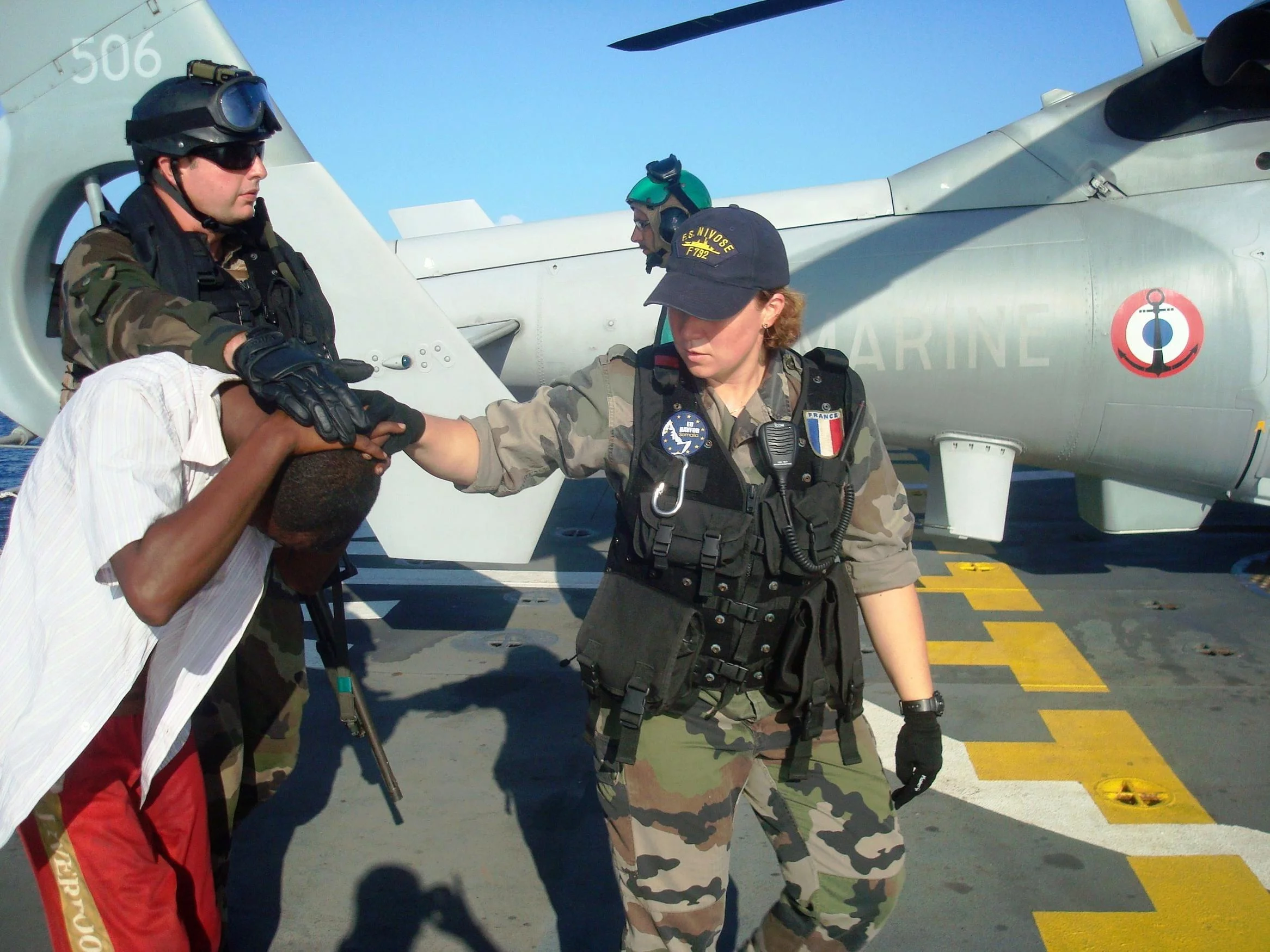 Transfert à bord par la brigade de protection