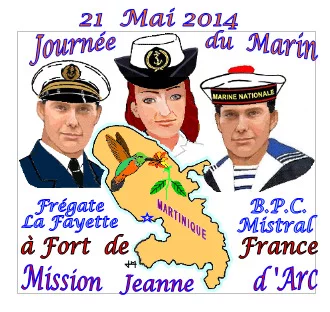 Souvenir philatélique la mission Jeanne d'Arc en escale à Fort de France