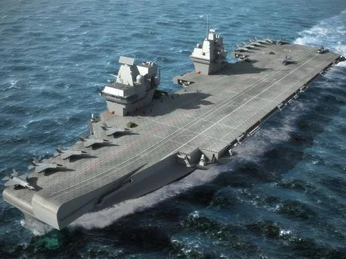 Les derniÃ¨res images du futur porte-avions Britannique