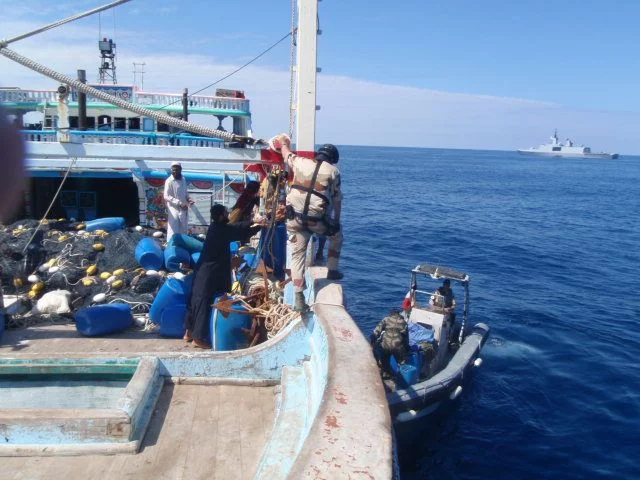 Les marins français sur le Shahbaig