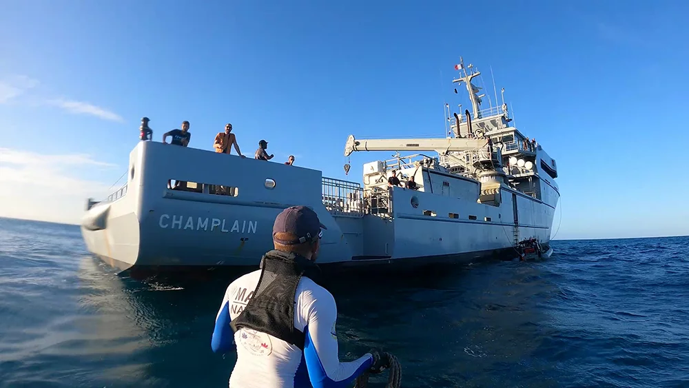 Le bâtiment de soutien et d’assistance outre-mer (BSAOM) Champlain