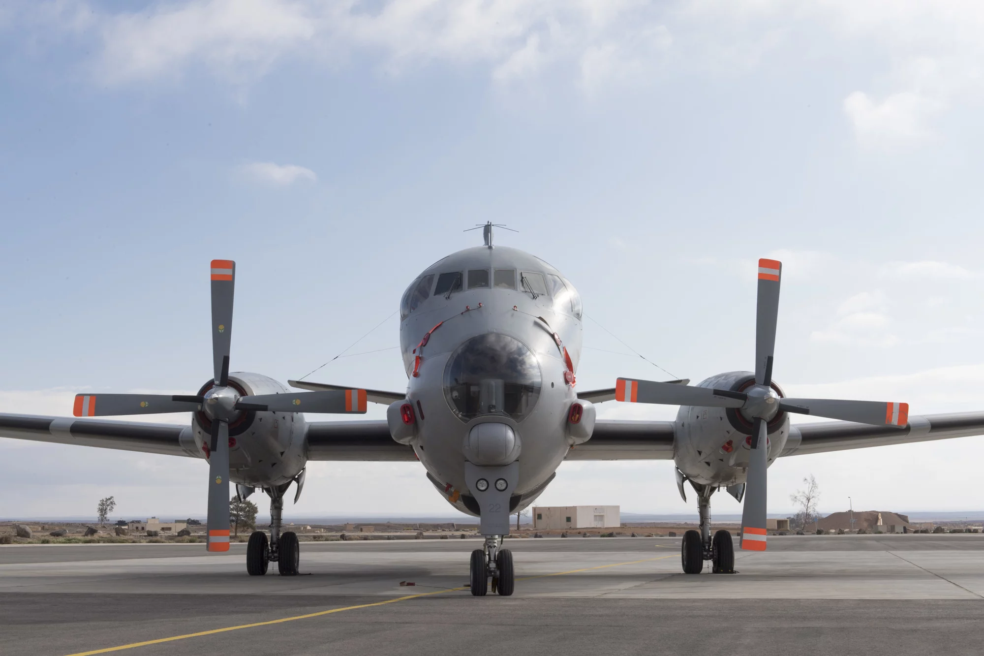 Un avion de patrouille maritime Atlantique 2 sur la base aérienne projetée au Levant