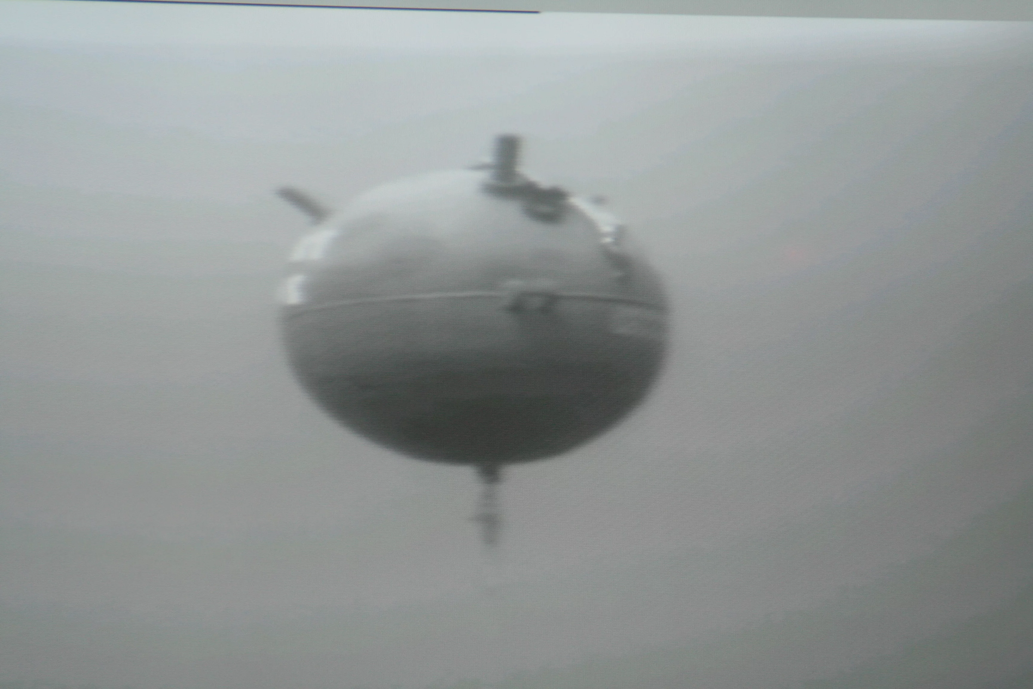 Une mine à orin vue par la caméra du SeaFox