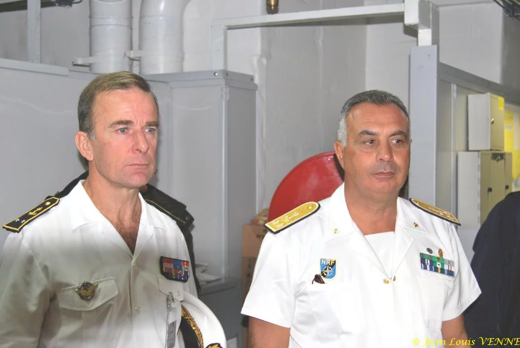 Les contre-amiraux Guidiosi et Coindreau