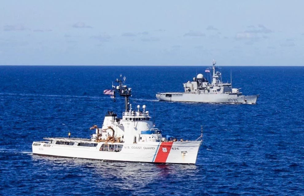 Coopération franco-américaine en mer des Caraïbes