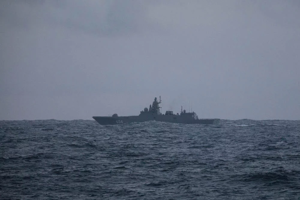 La frégate russe Amiral Gorchkov en mer du Nord