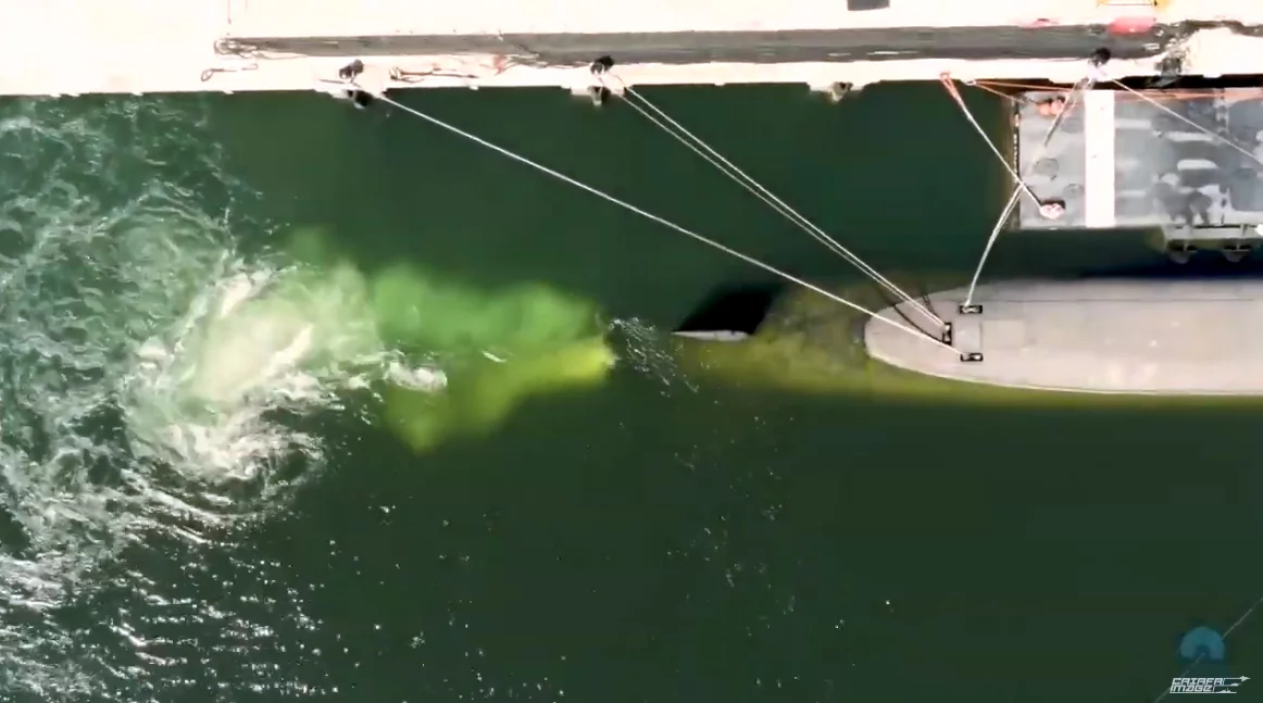 Premiers essais de propulsion du sous-marin brésilien Riachuelo