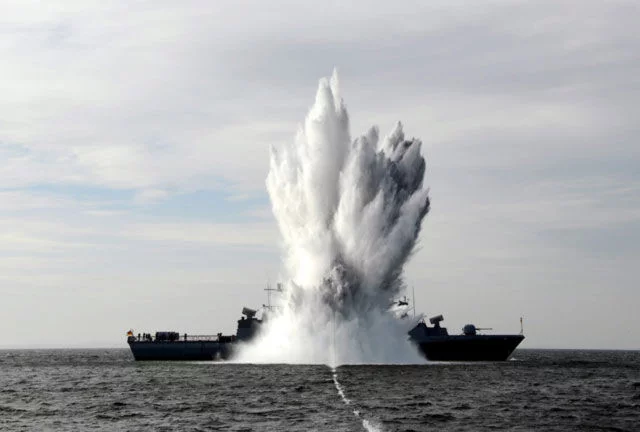 Le BRAUNSCHWEIG est aspergé