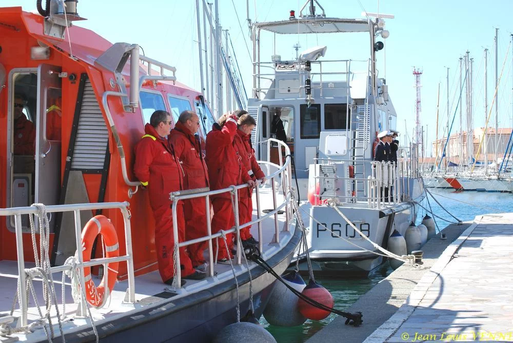 Une vedette de la SNSM présente à la cérémonie