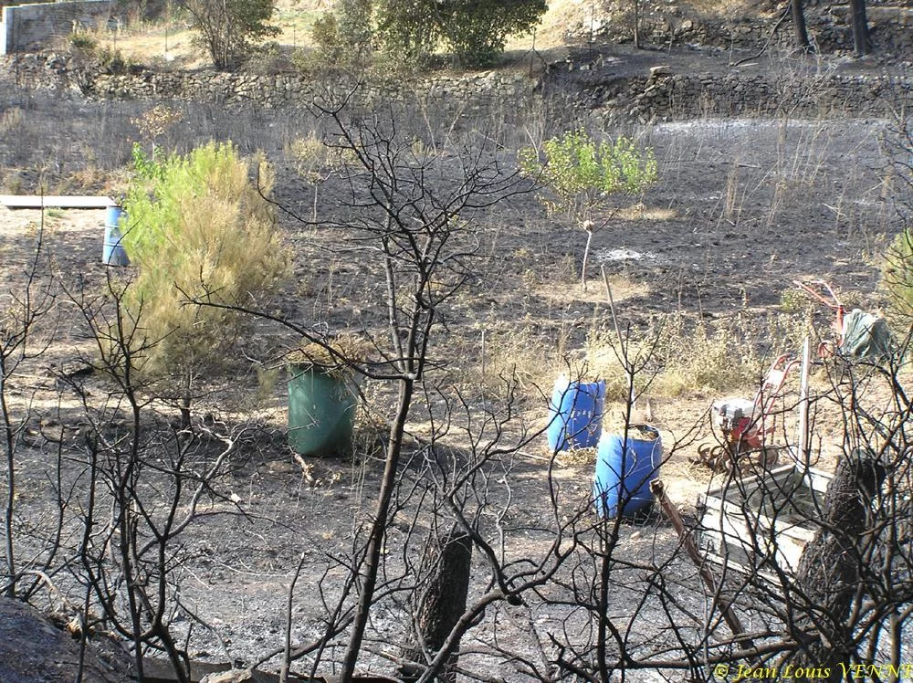 Les dégâts provoqués par l'incendie au CIN St Mandrier