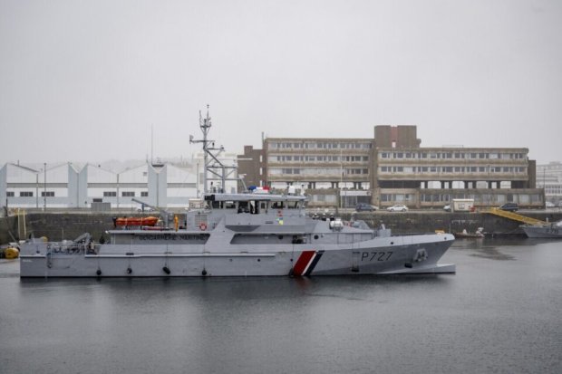Arrivée à Cherbourg du Rozel, tête de série des patrouilleurs côtiers de Gendarmerie maritime de nouvelle génération
